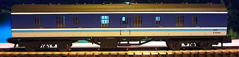 Graham Farish Mk1 NEA full brake in Regional Railways livery.JPG